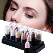 12 Pcs Eye Makeup Stick Set Matte Shimmer Natural Finishes Long-Lasting