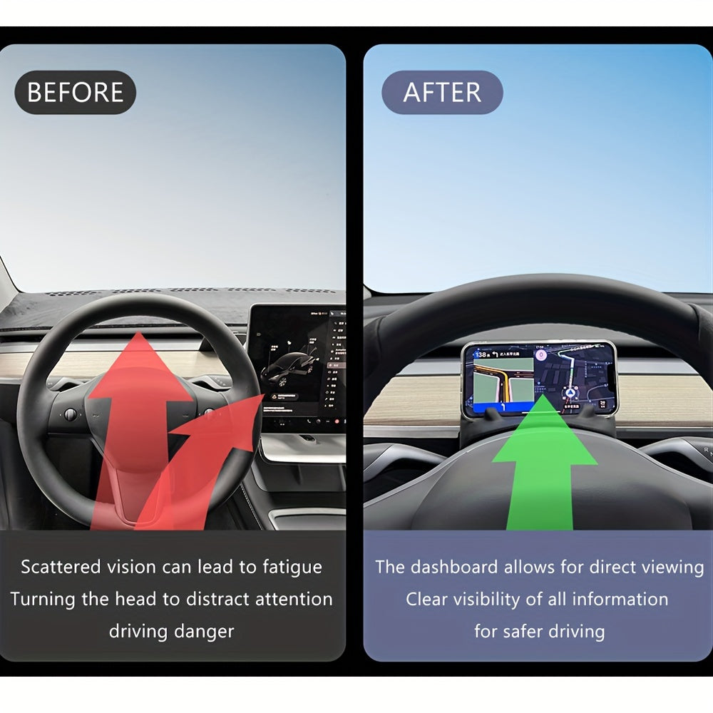 Car Silicone Dashboard Tray with Phone Holder and Glasses Storage for Smartphones Keys Cards