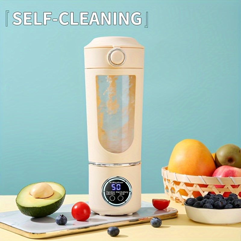 Портативный блендер-соковыжималка 700 мл, USB-зарядка, автоматическая очистка, сенсорное управление, легкий