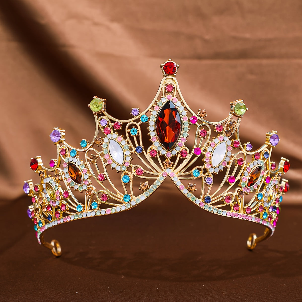 Girls Rhinestone Crown Headband for Weddings and Parties Elegant Hair Accessory