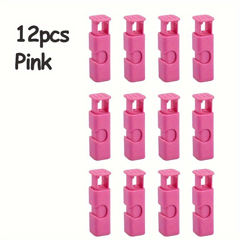 Juego de 12 clips reutilizables de plástico para bolsas de comida para almacenamiento y organización en la cocina