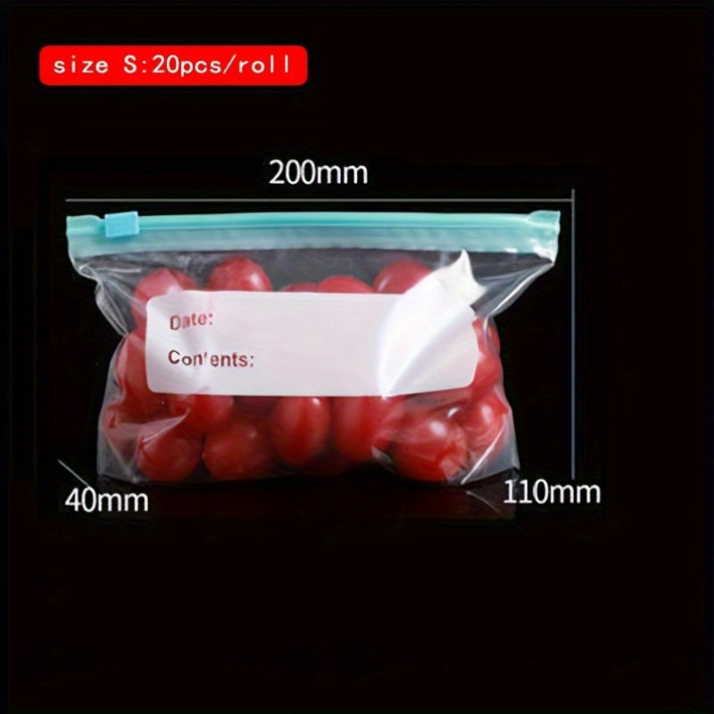10/15/20 шт. пластиковых запечатанных мешков для хранения продуктов с застежкой-молнией для фруктов, круп, овощей, мяса