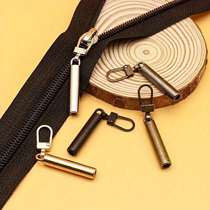 Unisex Leather Wallet With Four Detachable Metal Zippers