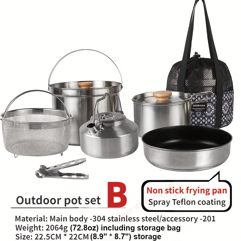 Stainless Steel Pot Set 304 Durable Cookware Kitchen Essential