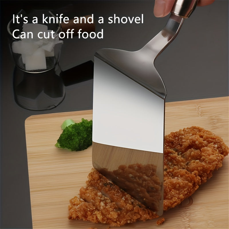 Stainless Steel Kitchen Utensil Set with Spatula, Pancake Scraper, Steak Knife