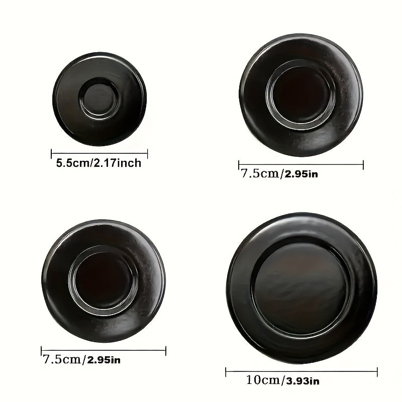 Set of 4 gas stove lids for Sabaf stoves durable replacement covers 55mm 75mm 100mm