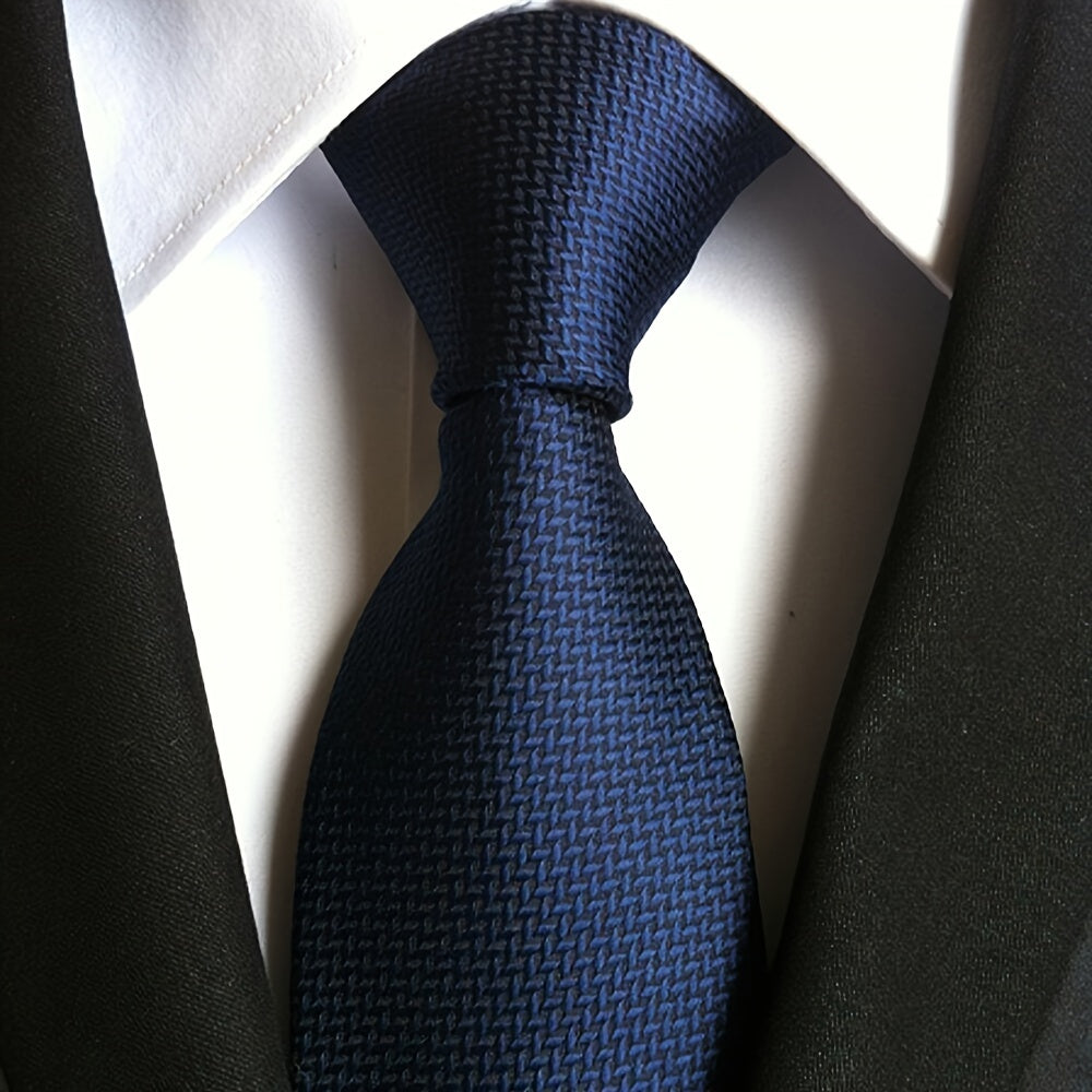 Ofis, rasmiy, kundalik va to'y uchun turli rangdagi 6 ta erkaklar klassik kravati to'plami