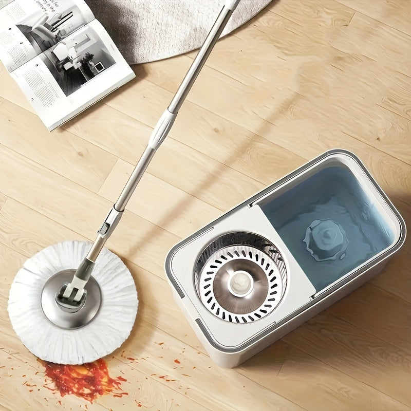 Aylanuvchi mop va kova to'plami, bo'linadigan loy kova va mop matolari bilan ho'l va quruq tozalash uchun