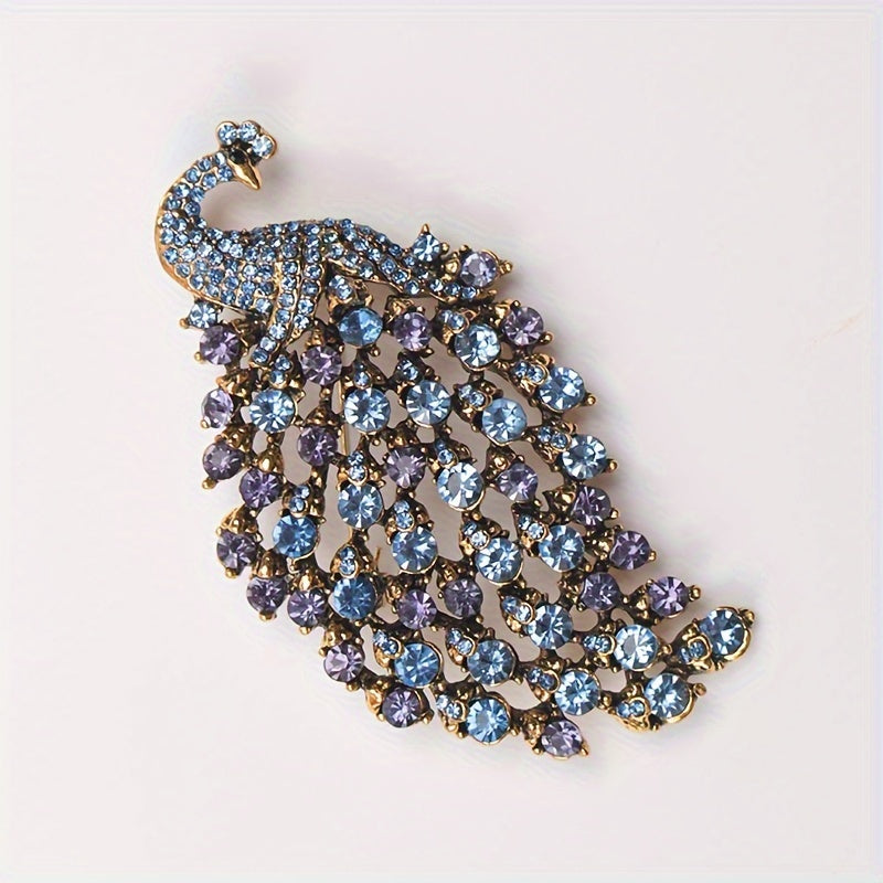 Women's Vintage Crystal Flower Brooch Large Exaggerated Lotus Design Jewelry