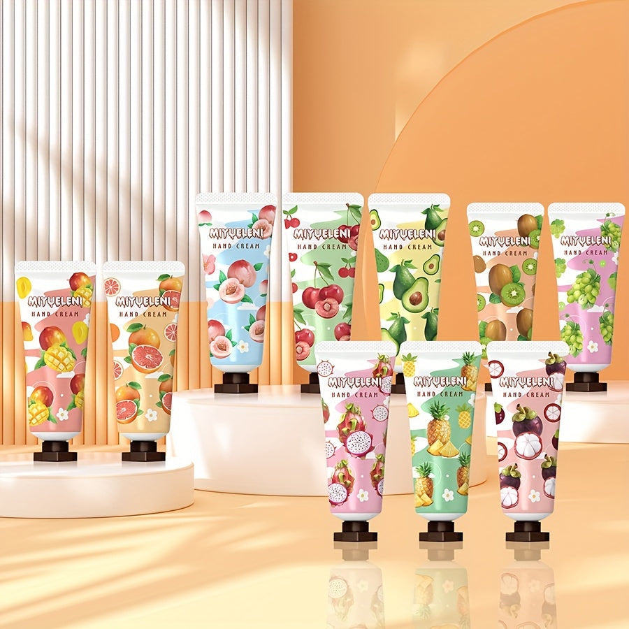 42pcs Plant Fruit Hand Cream Gift Set Deep Moisturizing Nourishment Travel Size for Dry Hands