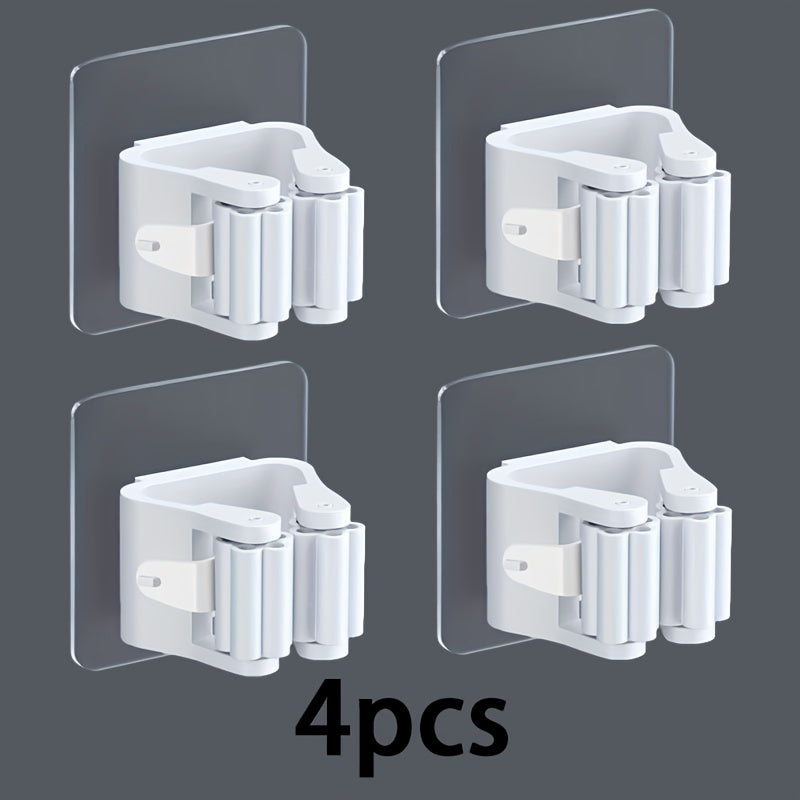 Organizador de herramientas de limpieza de plástico para colgar en la pared, sin taladro, almacenamiento para baño y cocina