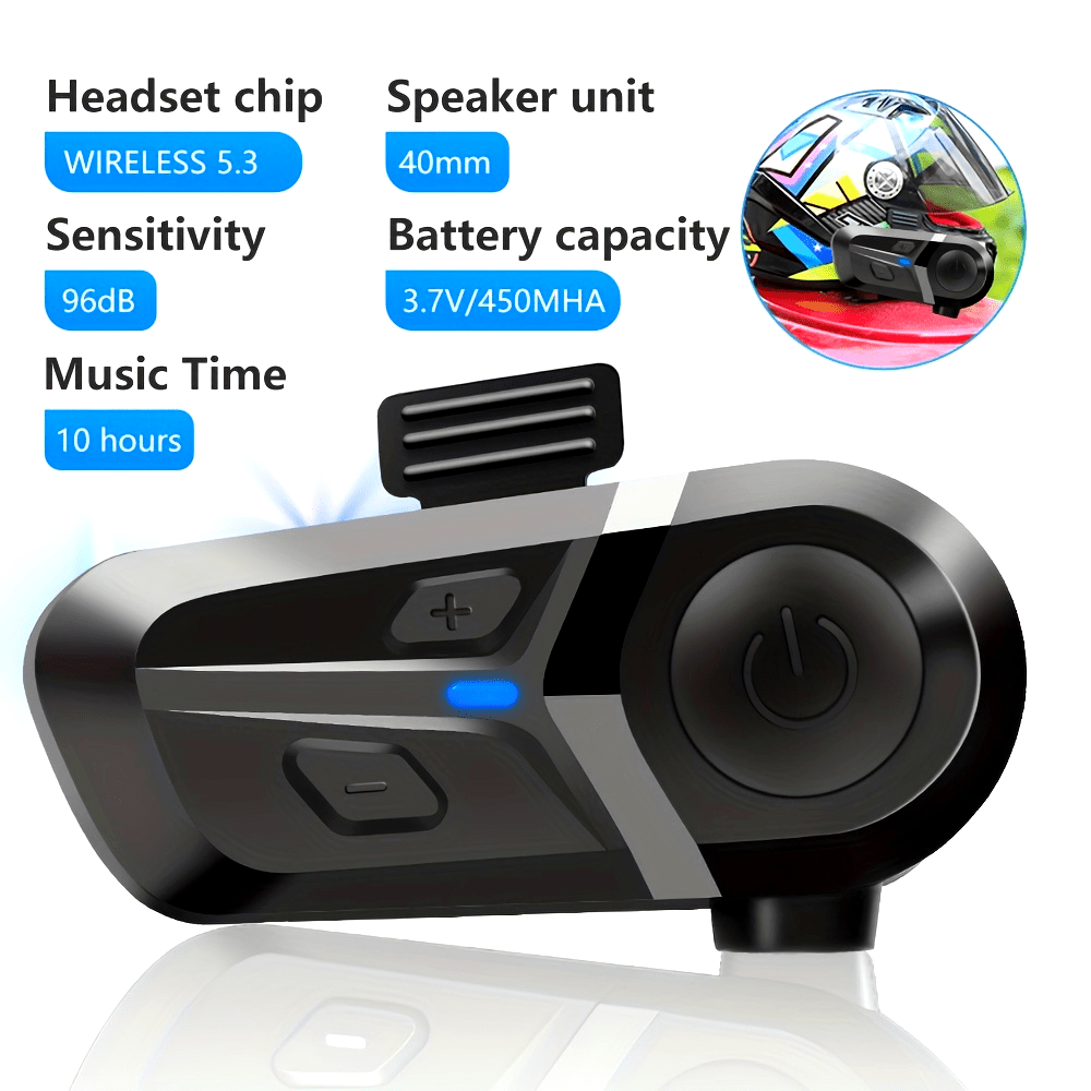 Wireless Motorcycle Helmet Earphone with Music Player and Headset