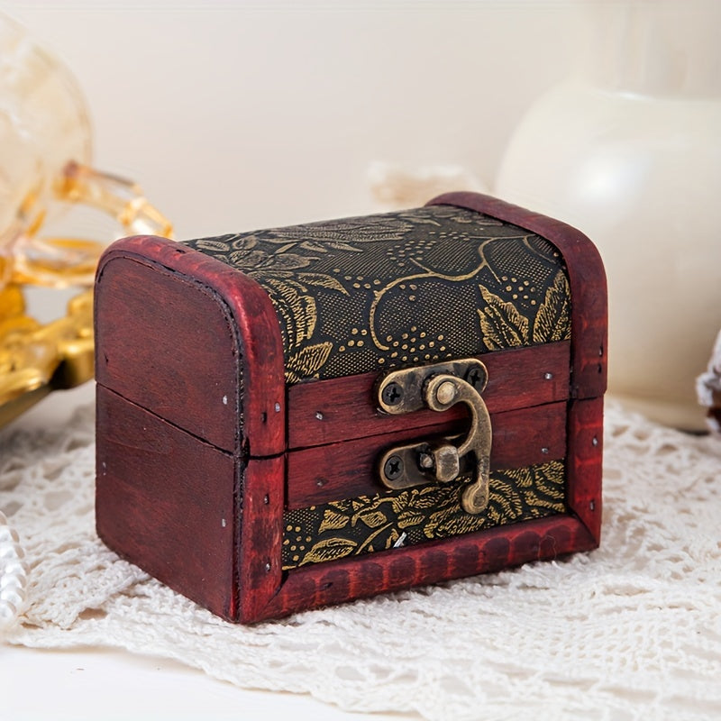 Caja organizadora de joyas de cuero sintético con cierre de gancho para almacenamiento de accesorios y joyas