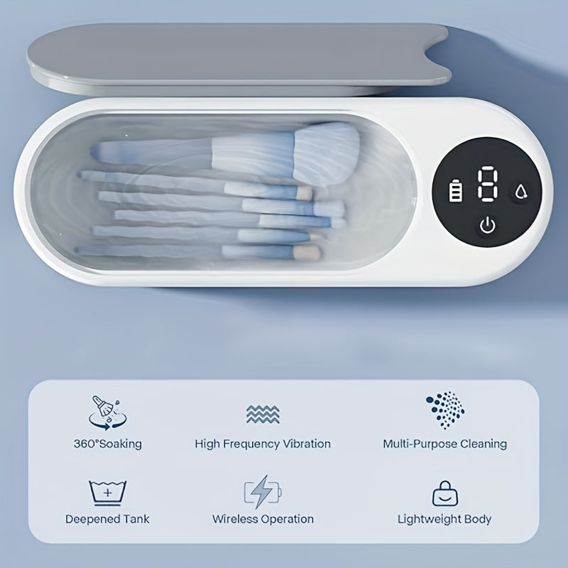 Limpiador portátil de joyería, gafas y relojes con vibración y batería recargable