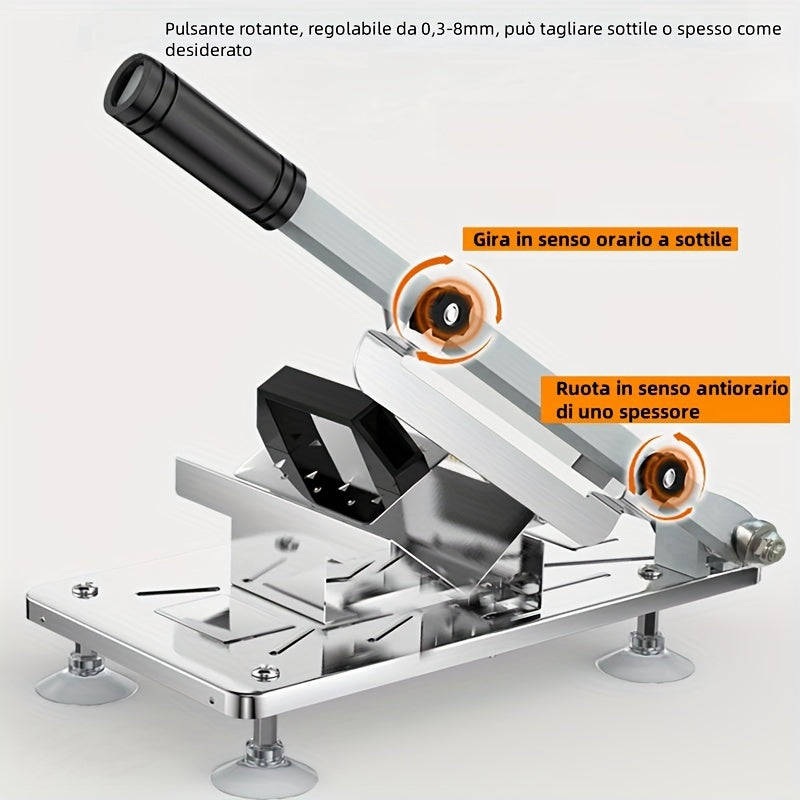 Adjustable Food Slicer with Sharp Stainless Steel Blades for Home and Commercial Use