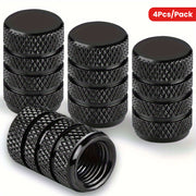 4 Pack Anodized Aluminum Tire Valve Caps Universal Corrosion Resistant for Cars Trucks Bikes
