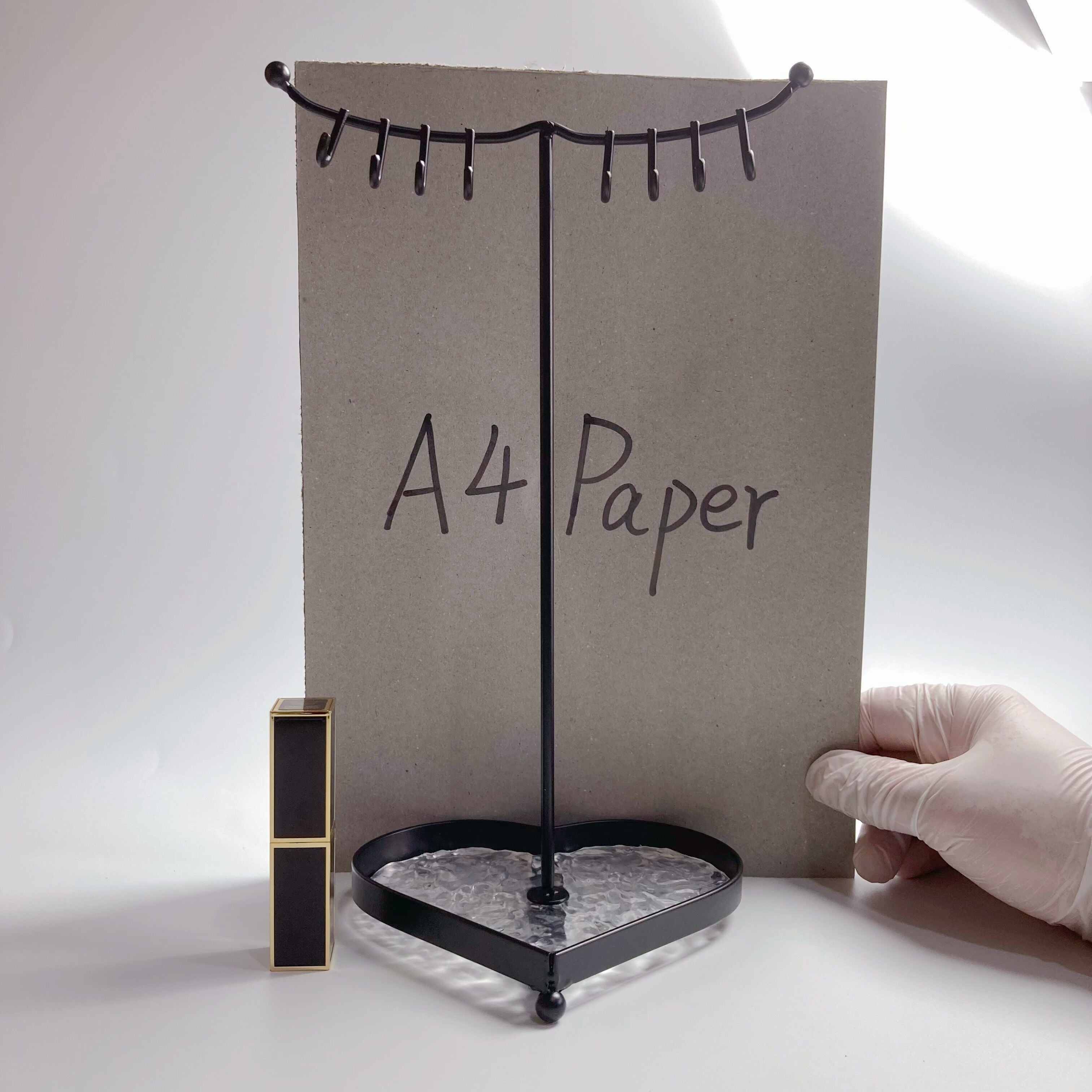 Yurak shaklidagi zargarlik buyumlari uchun stol usti, portativ metall taqinchoq tashkilotchisi, namoyish qiluvchi tutqich