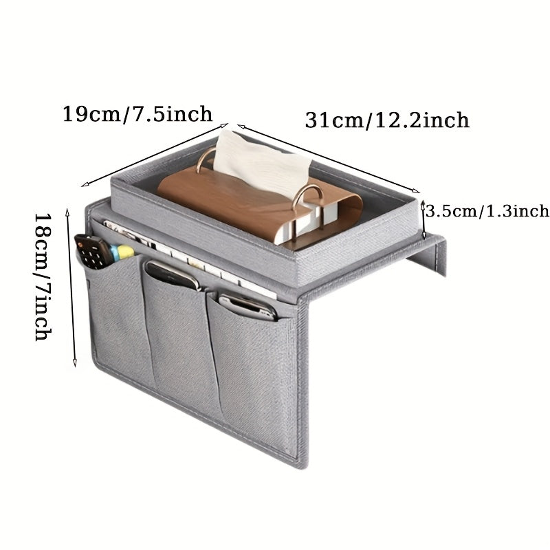 Hanging Storage Bag for Sofa and Chair Non-Woven Fabric Gray Organizer