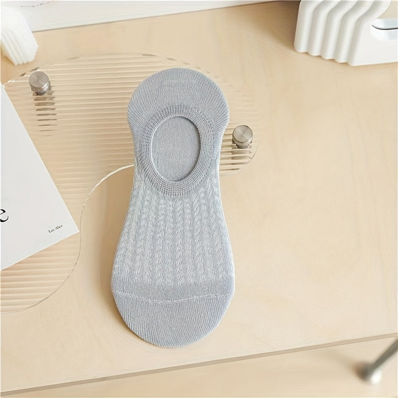 10 Pairs of Crew Socks for Men Women Solid Color Knit Fabric Invisible Socks