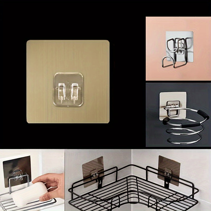 Adhesive Hooks for Bathroom and Kitchen Organization 5 Pack Wall Mount Towel and Toiletry Hangers