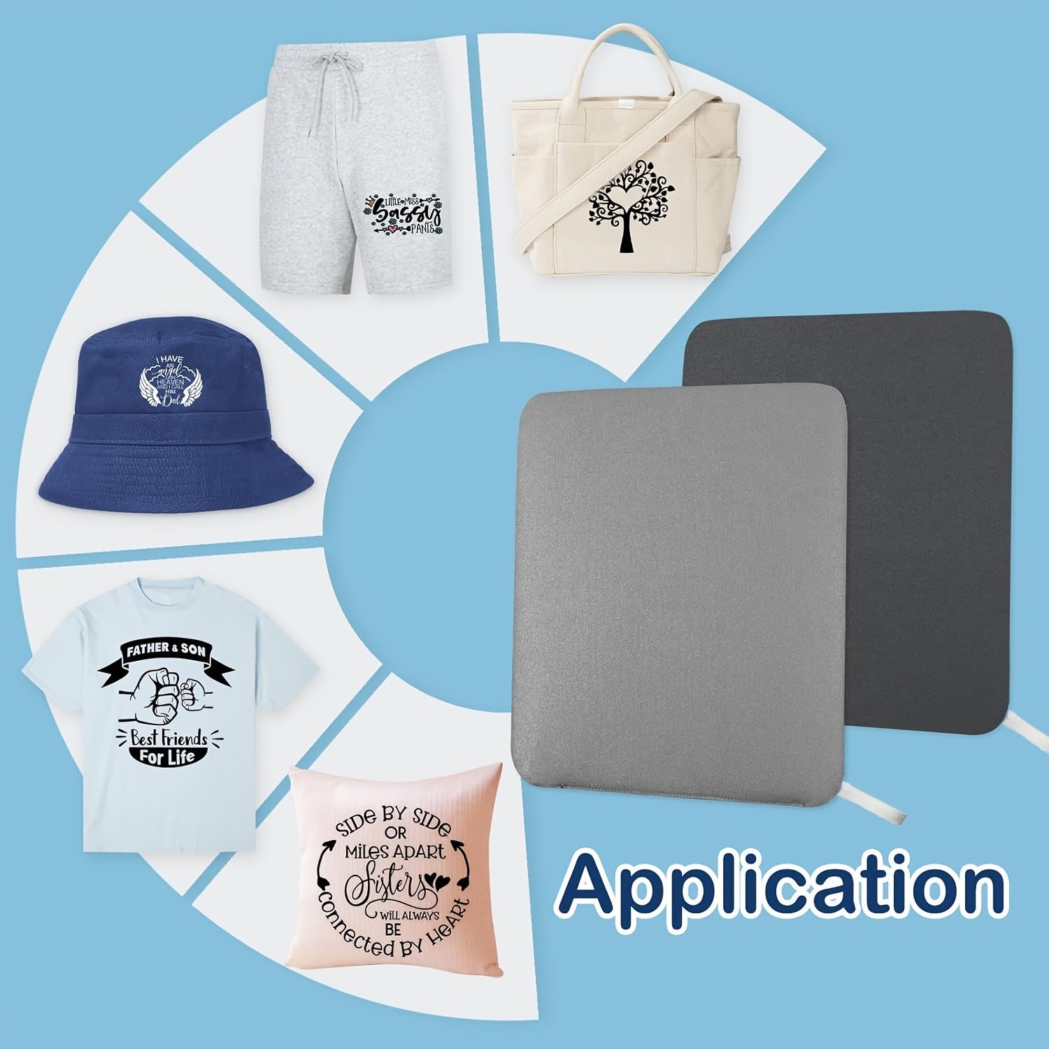 Fireproof Heat Press Mat for Cricut Easypress 2 HTV Vinyl Projects Double-Sided Insulation