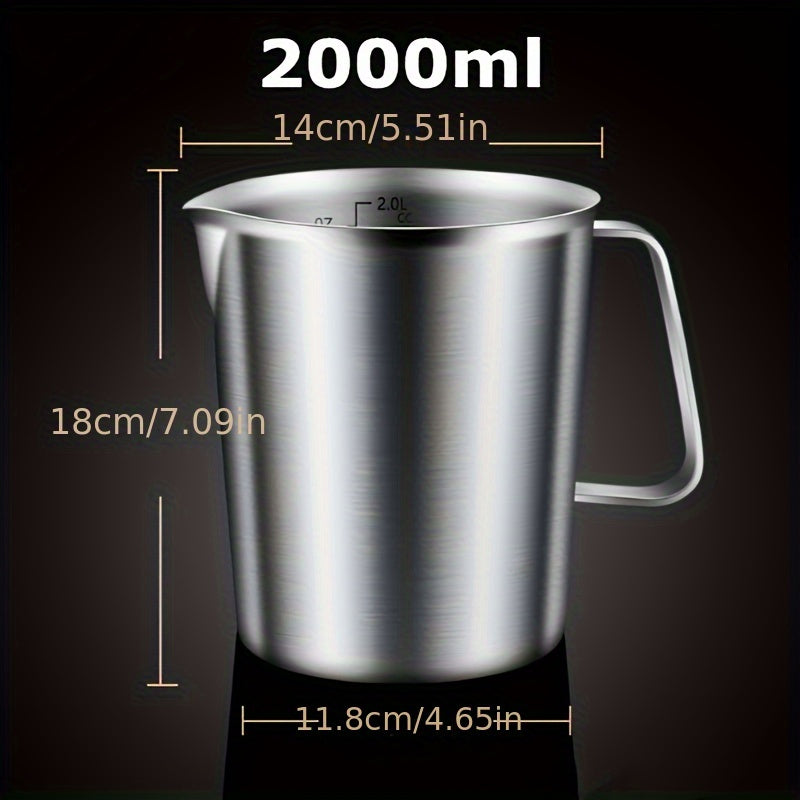 Stainless Steel Measuring Cup with Scale for Baking and Kitchen Use