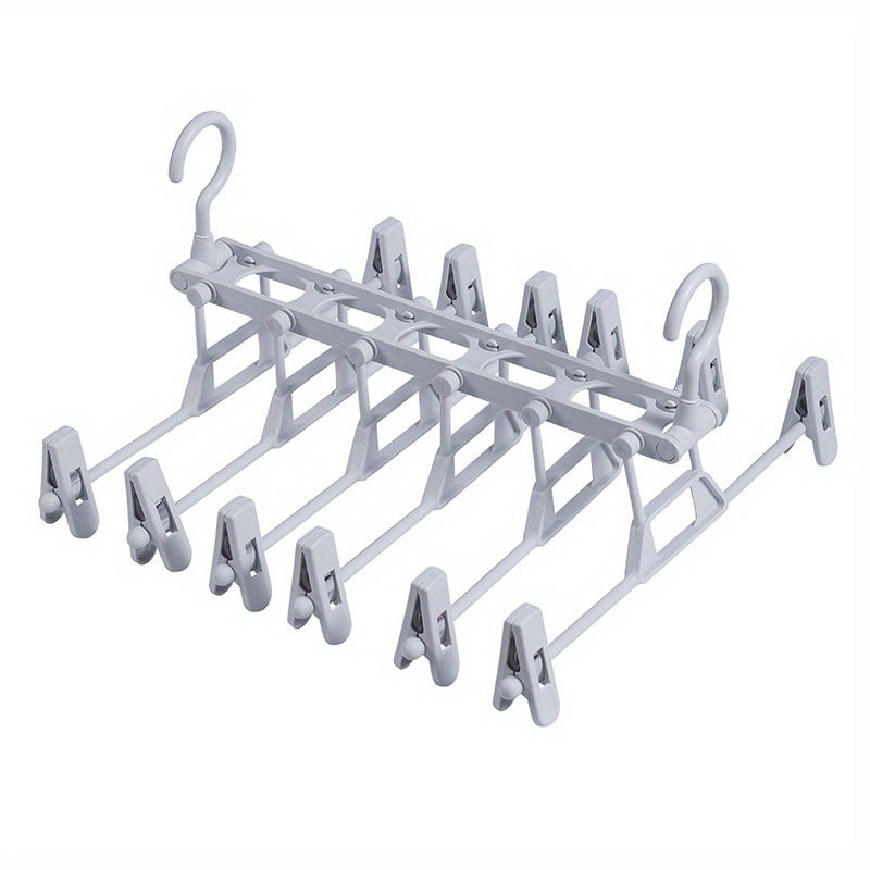 Foldable Multi-Layer Space-Saving Non-Slip Clothes Hanger for Trouser and Wardrobe Storage