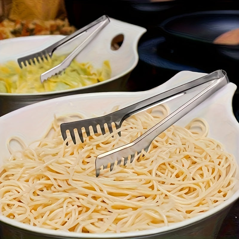 Stainless Steel Pasta Tongs Kitchen Utensils for Restaurant and Home Use