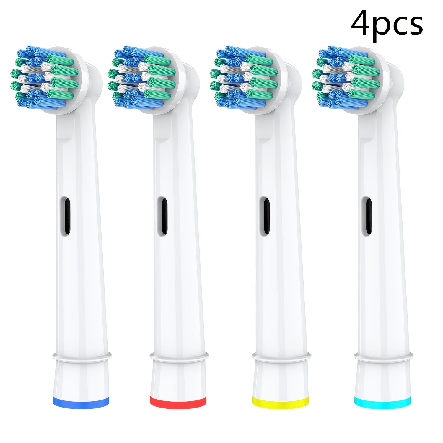 4 Pack Soft Dupont Bristle Toothbrush Replacement Heads for Electric Toothbrushes
