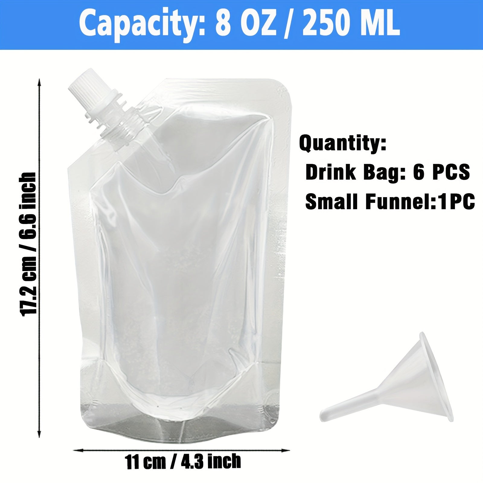 Reusable Plastic Water Bottles Set of 6 8oz 12oz 16oz 32oz Leak-Proof Portable