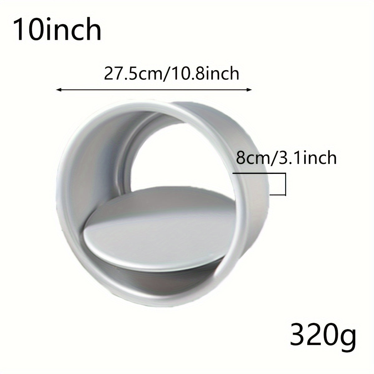 Aluminum Cake Pan Set Removable Bottom Oven-Safe for Chiffon Mousse 4/6/8/10 Inch