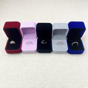 Набор из 5 бархатных шкатулок для украшений с застежкой-кнопкой для колец и подарков