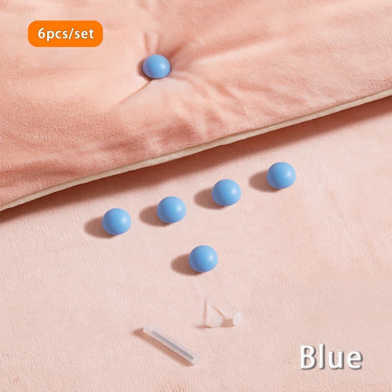 Set of 6 or 8 Mushroom Head Bedding Clips for Securing Sheets and Quilts