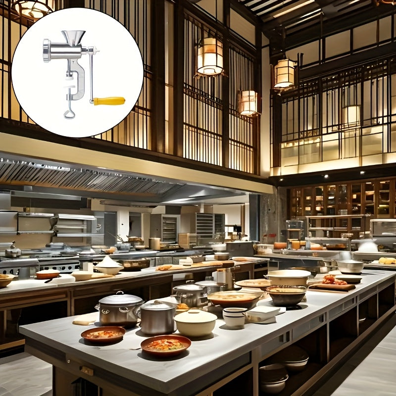 Stainless Steel qo'lda go'sht maydalagich, stolga mahkamlangan, maydalangan go'sht va sabzavotlar uchun