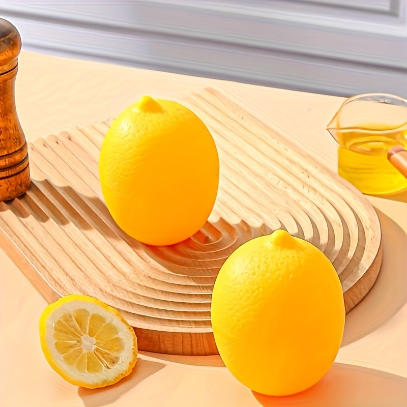 Lemon Shaped Food Storage Box with Lid for Fruits and Vegetables Kitchen Organizer