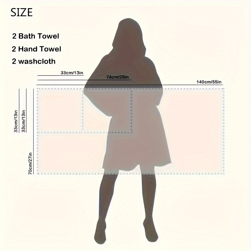 Набор полотенец из хлопкового жаккарда с цветочной вышивкой включает 3 банных полотенца, 2 полотенца для рук и полотенца для кончиков пальцев