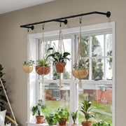 Industrial Metal Hanging Plant Rod for Indoor Outdoor Use with Multiple Components