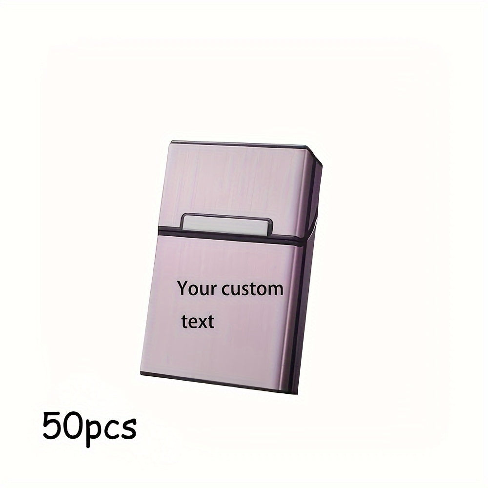 Men's Personalized Laser Engraved Metal Cigarette Case Gift Set for Boyfriend or Partner