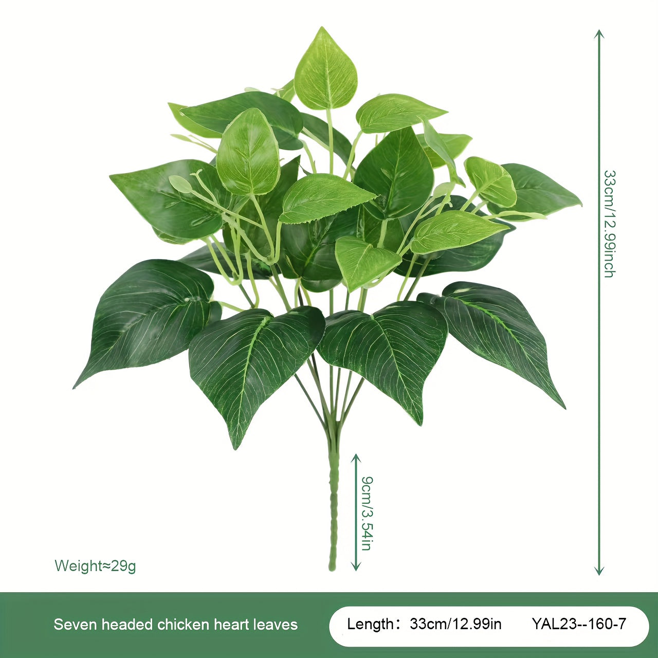 Artificial Plant Faux Bonsai Green Leaf for Indoor Outdoor Decor 1pc