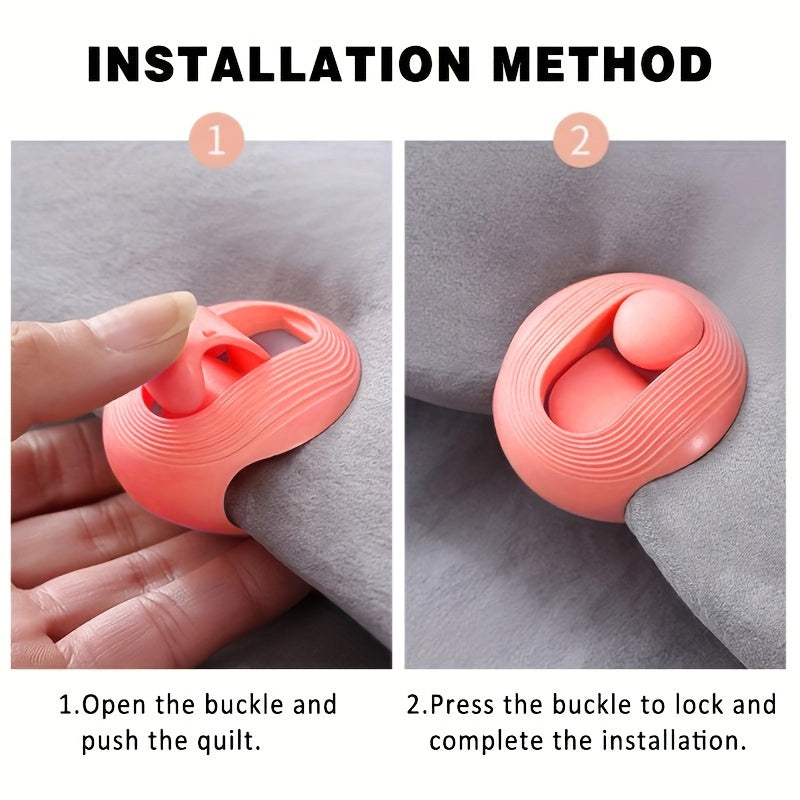 Two Pieces Round Quilt Holders Non-Slip Grip Bed Sheet Blanket Clips