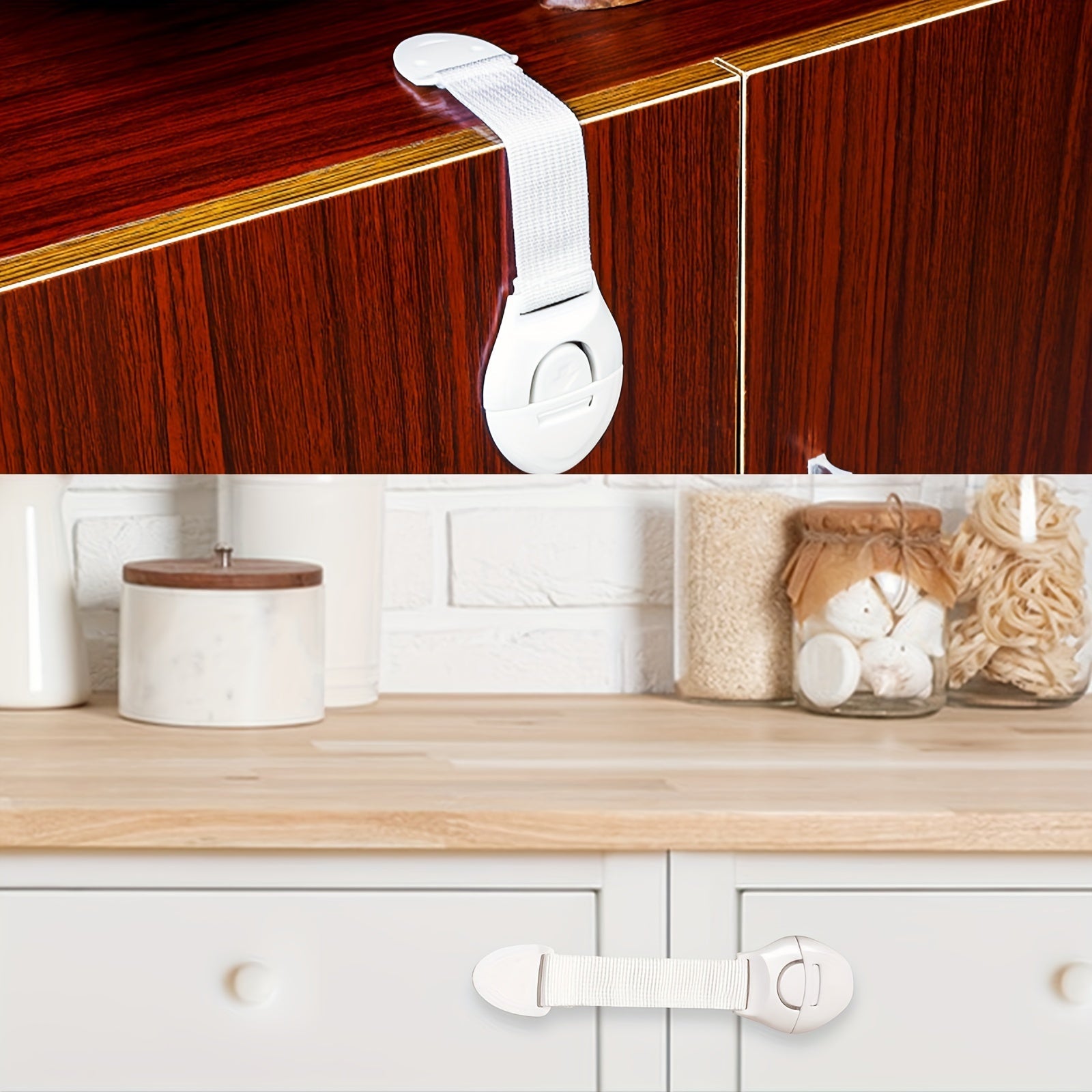 20/40 White Plastic Child Safety Locks for Cabinets Drawers Toilet Fridge