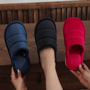 Унисекс плюшевые тапочки для пар, нескользящая толстая подошва, домашние обувь