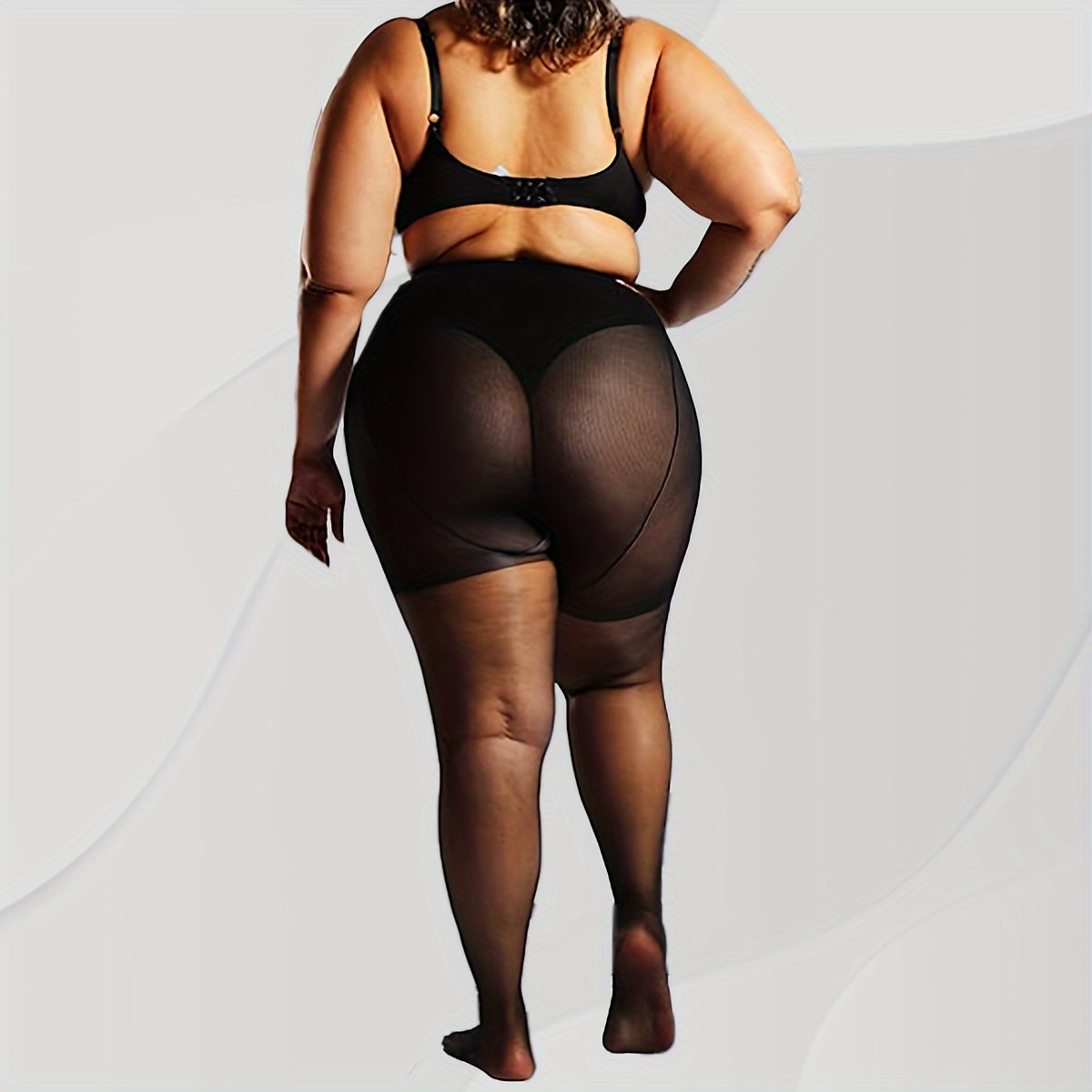 Women's Large Nylon Spandex Mesh Tights Pack of 2 Stylish Comfortable