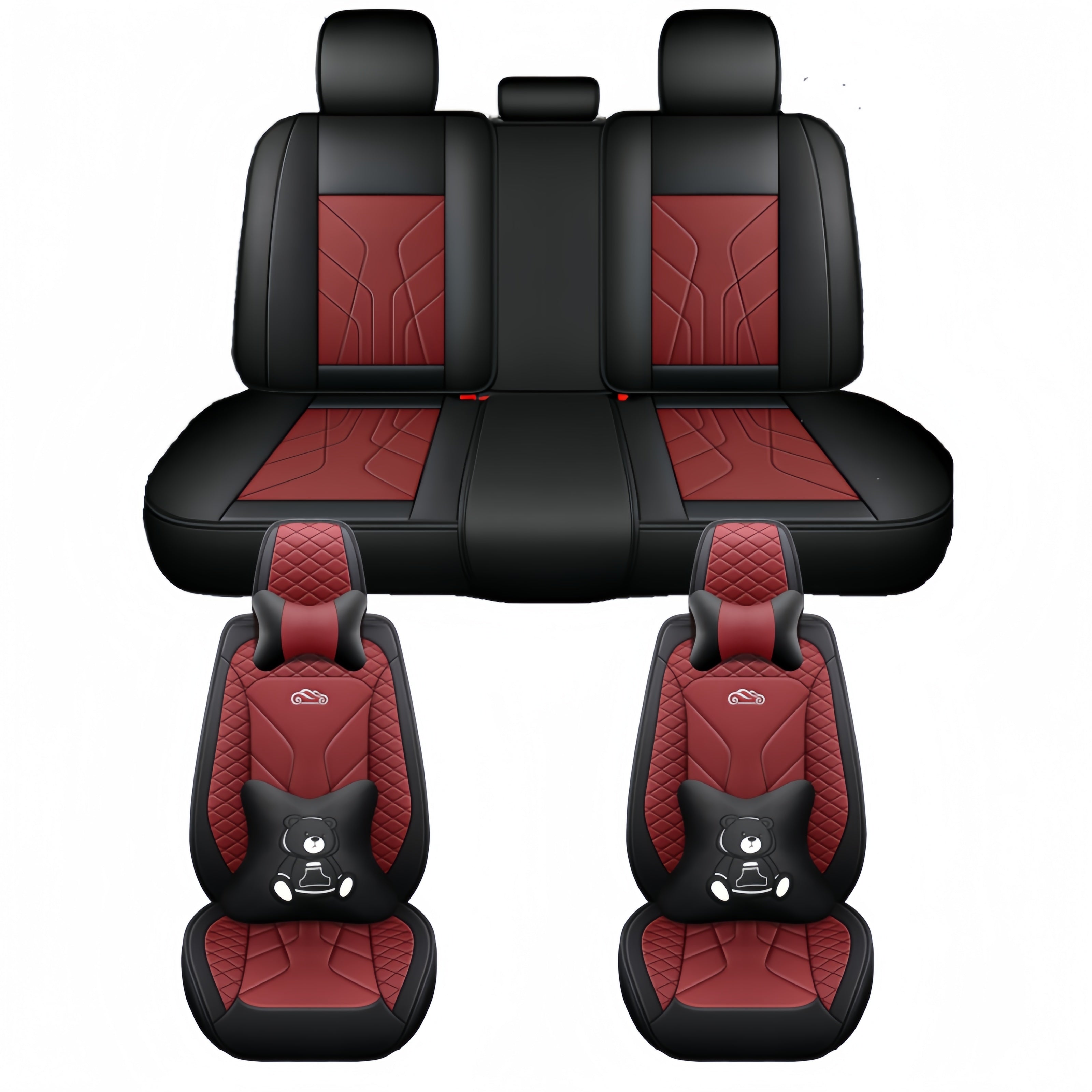 Avtomobil o‘rindiq qoplamalari, barcha mavsumlar uchun to‘liq qamrov, yostiq, oson parvarish