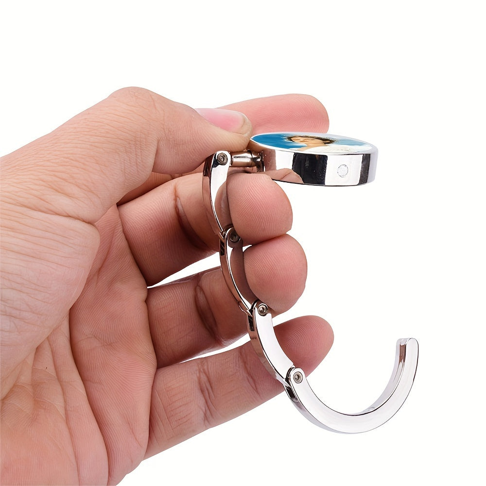Stylish Portable Custom Photo Handbag Hook Metal Accessory for Women