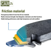 4 шт. керамических полуметаллических тормозных колодок задние комплект для подавления шума