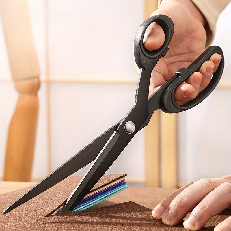 8 dyuymli zanglamaydigan po'latdan tayyorlangan tikuvchining kesgichlari, aniq va chidamli, tikuv va hunarmandchilik uchun, qora tutqich