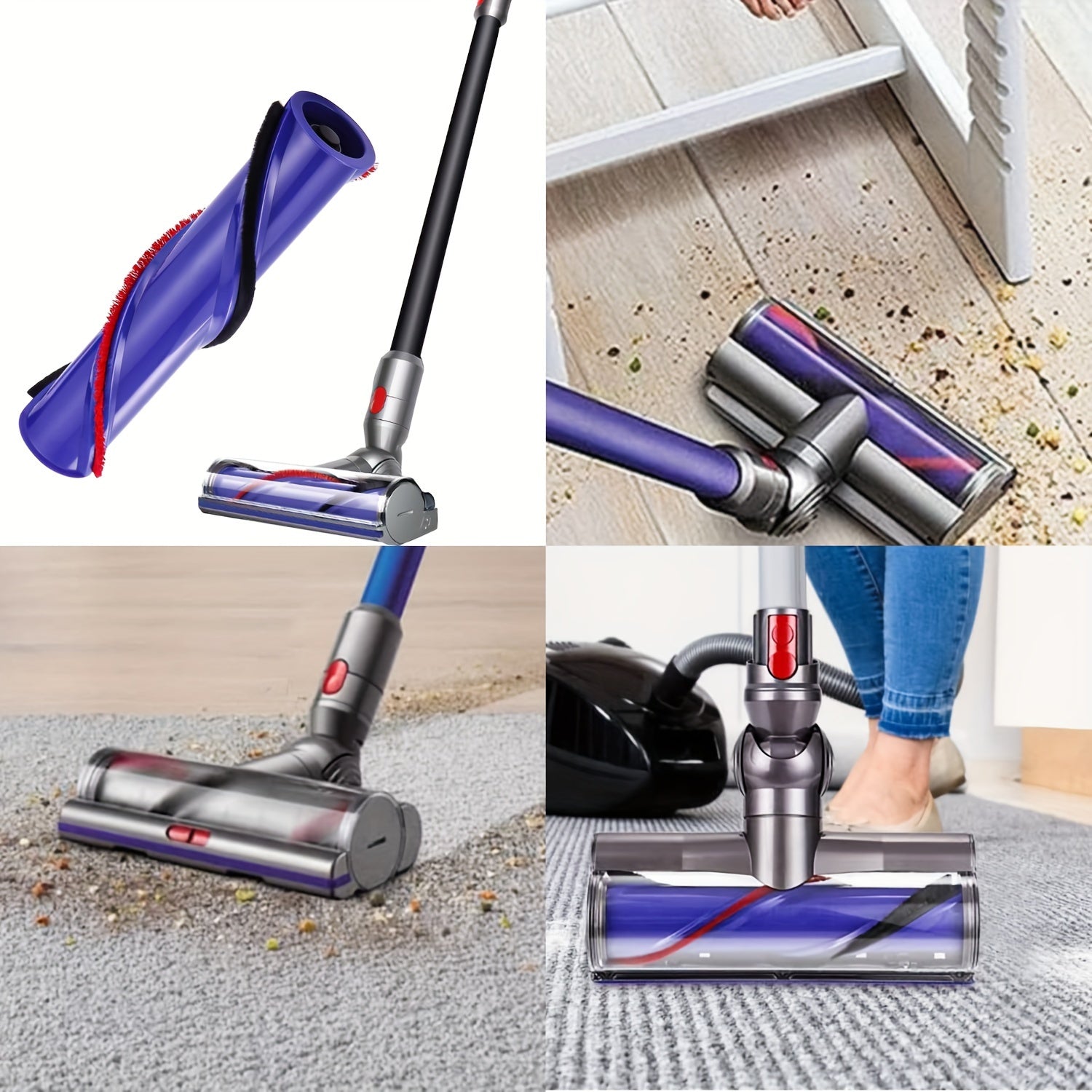 Dyson V8 Animal qattiq pol uchun eng yaxshi tanlov - Yuqori samaradorlik uchun premium rolik cho'tkasi almashtirish bilan tozalashni yangilang.