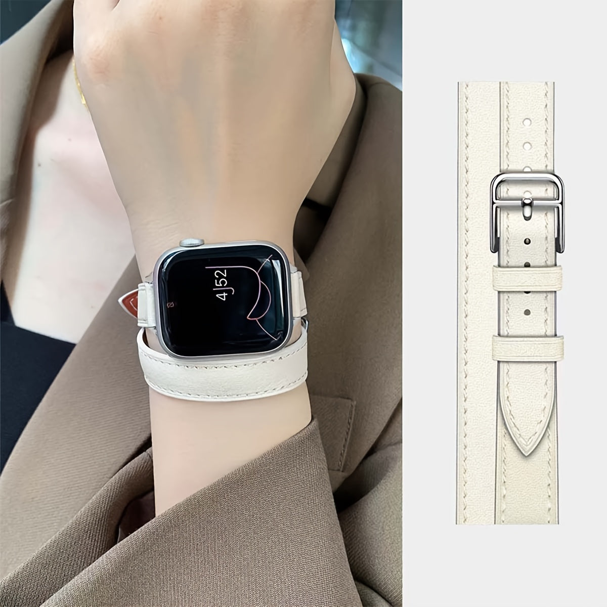 14-ta qismli ko'p rangli sun'iy charm smart soatlar uchun bantlar, iWatch Series SE/1-9 va Ultra bilan mos keladi, erkaklar va ayollar uchun mos keladigan ikki marta aylantiriladigan moslashuvchan.