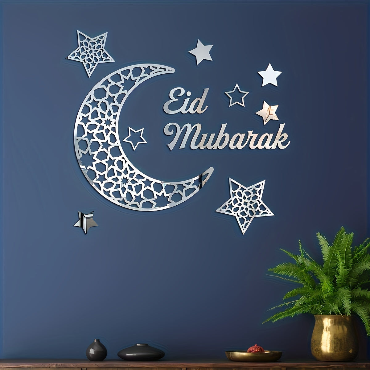 Ramadan Mirror Decorative Wall Stickers for Festive Atmosphere in Middle East